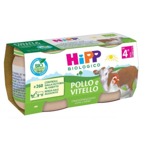 HIPP BIO - OMOGENIZZATO POLLO E VITELLO ( 4+ MESI ) 2 X 80 GR 