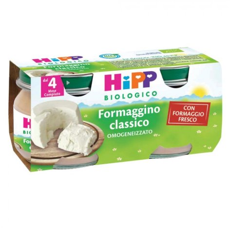 HIPP BIO - OMOGENIZZATO FORMAGGINO CLASSICO ( 4+ MESI ) 2X80 GR 