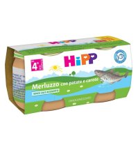 HIPP BIO - OMOGENZZATO MERLUZZO CON PATATE E CAROTE (4+ MESI ) 2X80GR 
