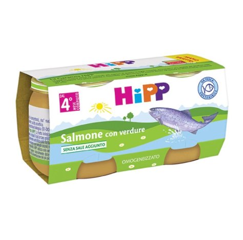HIPP BIO -OMOGENIZZATO SALMONE CON VERDURE ( 4+ MESI ) 2X80GR 