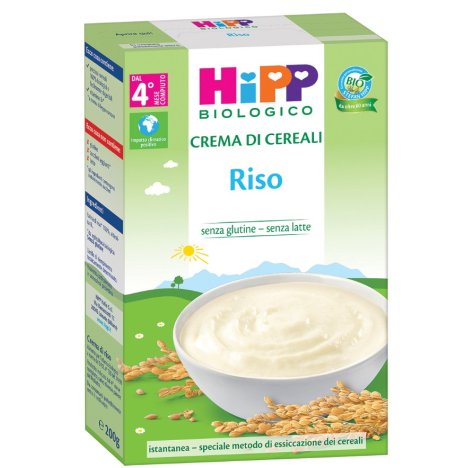 HIPP BIOLOGICO - CREMA DI CEREALI , Riso ( 4+ MESI ) 200 GR 
