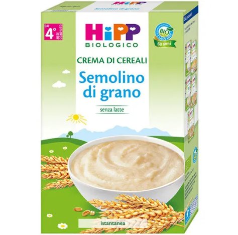 HIPP BIOLOGICO - CREMA DI CEREALI , Semolino di Grano ( 4+MESI ) 200 GR 