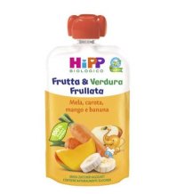 HIPP BIOLOGICO - FRUTTA & VERDURA FRULLATA  , Mela Carota Mango e Banana ( 6+ MESI ) 