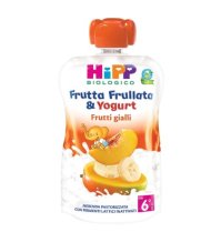 HIPP BIOLOGICO - FRUTTA FLULLATA & YOUGURT , Frutti Gialli ( 6+ MESI) 