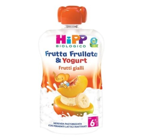 HIPP BIOLOGICO - FRUTTA FLULLATA & YOUGURT , Frutti Gialli ( 6+ MESI) 