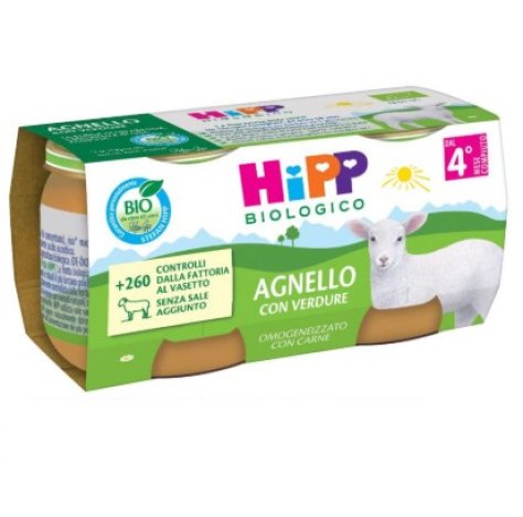 HIPP BIO - OMOGENIZZATO AGNELLO CON VERDURE (4+ MESI )  2X80 GR 