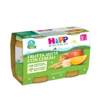 HIPP BIOLOGICO - OMOGENIZZATO FRUTTA MISTA CON CEREALI ( 5+ MESI ) 2X125GR 