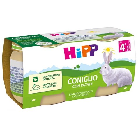 HIPP BIO - OMOGENIZZATO CONIGLIO CON PATATE  ( 4+ MESI ) 2X80 GR 