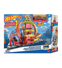 Mattel HKX41 Hot Wheels City Caserma dei Pompieri con Super Loop