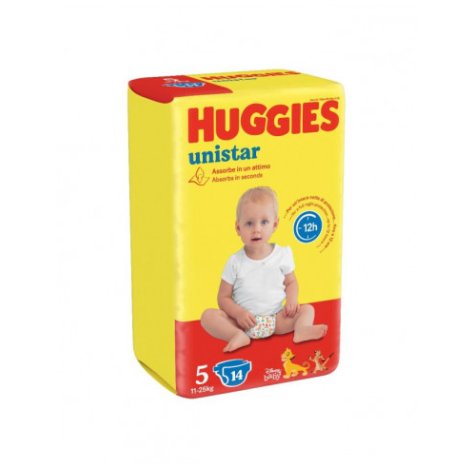 HUGGIES UNISTAR BABY - PANNOLINI JUNIOR , ( 14 PEZZI) 