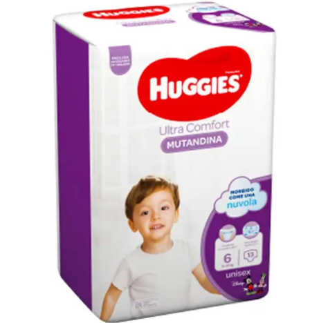 Huggies Ultra Comfort Mutandina Pant per Bambini Taglia 6 per 13-30 Kg, 13 Pezzi