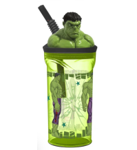 Bicchiere Hulk 3D con Cannuccia