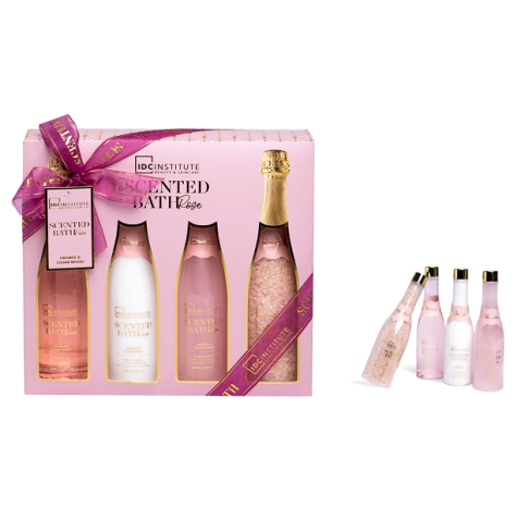 IDC INSTITUTE - SCENTED BATH ROSE CHAMPAGNE SET 