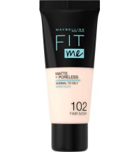 MAYBELLINE FIT ME MATTE&PORELESS - FONDOTINTA OPACIZZANTE FLUIDO 30 ML - 102 FAIR IVORY 