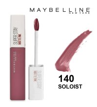 MAYBELLINE NEW YORK SUPER STAY MATTE INK 140 SOLOIS TINTA LABBRA COPRENTE LUNGA TENUTA NO TRANSFER 5 ML OPACO/MATT APPLICATORE