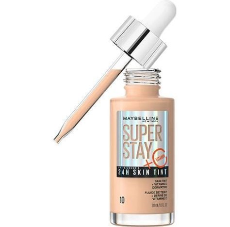 Maybelline Superstay 24H Skin Tint + Vitamin C Fondotinta donna 30 ml Tonalità 10