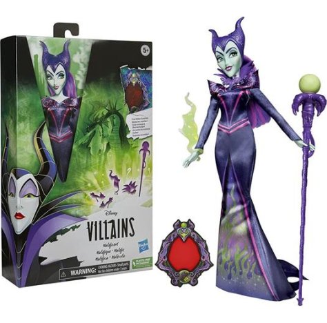 Hasbro Disney Princess Villains, Malefica, Fashion Doll con Accessori e Vestiti Rimovibili