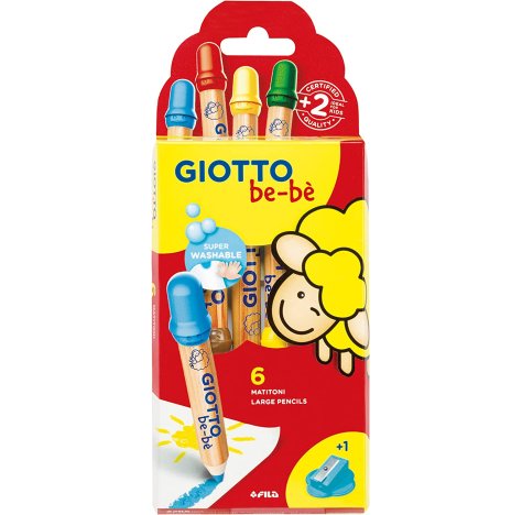 GIOTTO BEBE' MATITONI COLORATI 6 PEZZI 