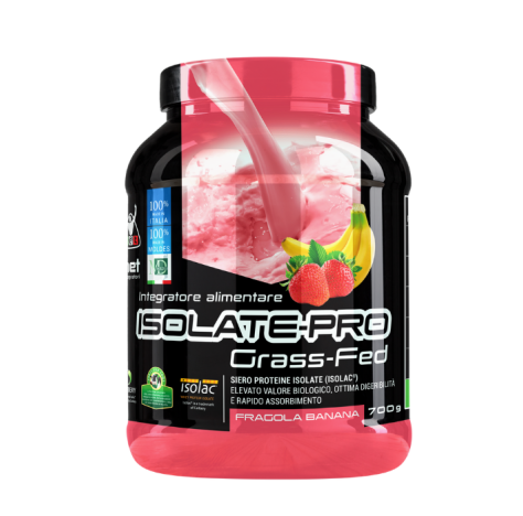 Net Integratori Isolate Pro Grass Fed Fragola Banana 700g