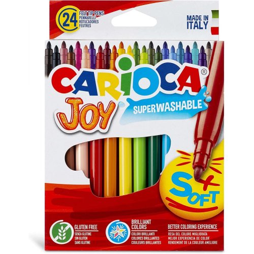 Scatola 24 colori a spirito pennarelli JOY Carioca super lavabili