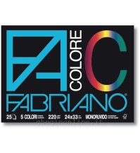 Fabriano album F4 24x33 20fg 5 colori