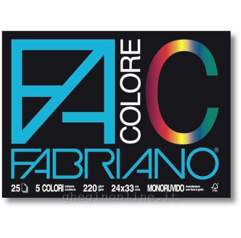 Fabriano album F4 24x33 20fg 5 colori