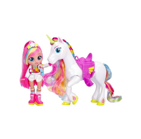 BFF BY CRY BABIES Dreamy & Rym - Pack Deluxe Include la bambola fashion esclusiva ed articolata Dreamy e il suo Unicorno Rym-Giocattolo Ottimo per Bambini +5 Anni