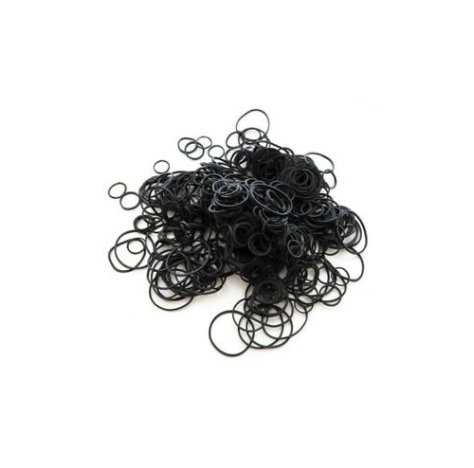 Elastici*capelli Nero 500pz 369-035