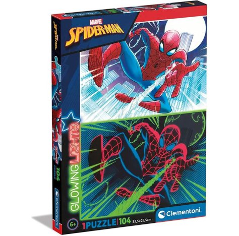 Puzzle 104 Glowing Marvel Spiderman