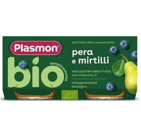 Plasmon Omog Pera Mirt Bio 2pz