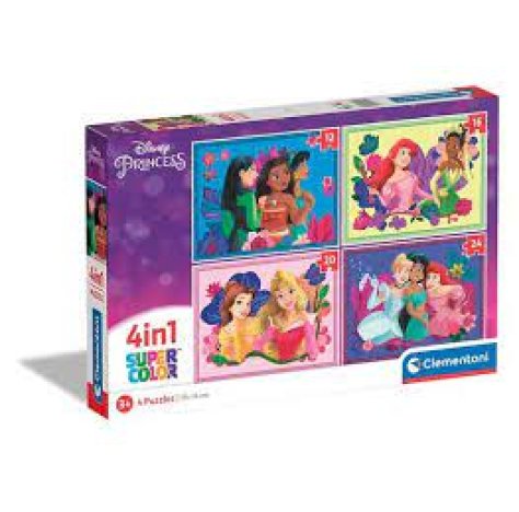 CLEMENTONI SpA Puzzle Princess 4 in 1 