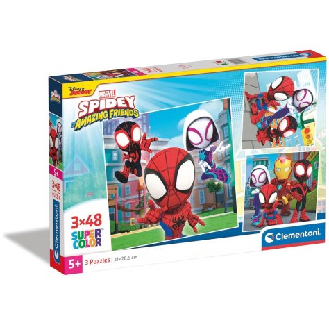 CLEMENTONI SpA Puzzle 3x48 Square Spidey&his amazing friends