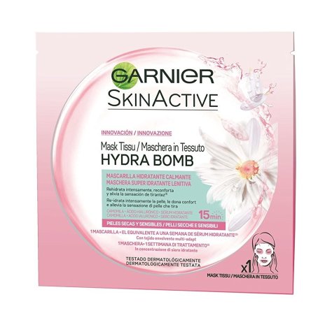 GARNIER HYDRA BOMB Maschera in Tessuto Super Idratante Lenitiva per pelli secche e sensibili Mask Tissu Skin Active