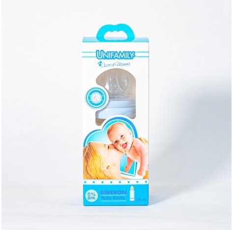 UNIFAMILY Srl Unifamily biberon 225ml silicone boy