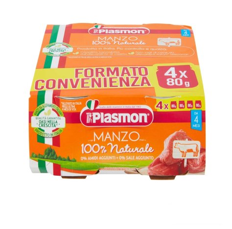 PLASMON (HEINZ ITALIA SpA) Plasmon omogenizzato manzo 4x80g 