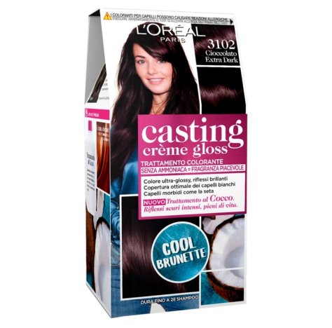 L'OREAL CASTING CREME GLOSS TRATTAMENTO COLORANTE SENZA AMMONIACA 3102 CIOCCOLATO EXTRA DARK