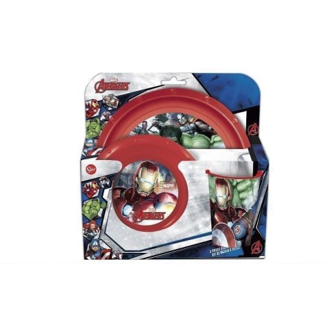 Avengers*set 3 Pezzi Piatto Fondo+