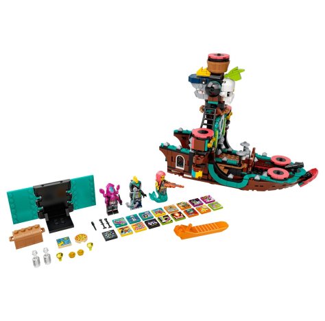 LEGO VIDIYO Punk Pirate Ship BeatBox Creatore Video Musicali con 3 Minifigure, Giocattoli per Bambini, App Realtà Aumentata, 43114