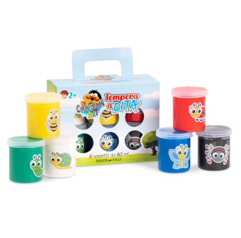 Tempera*a Dita 6 Colori 80ml 20801
