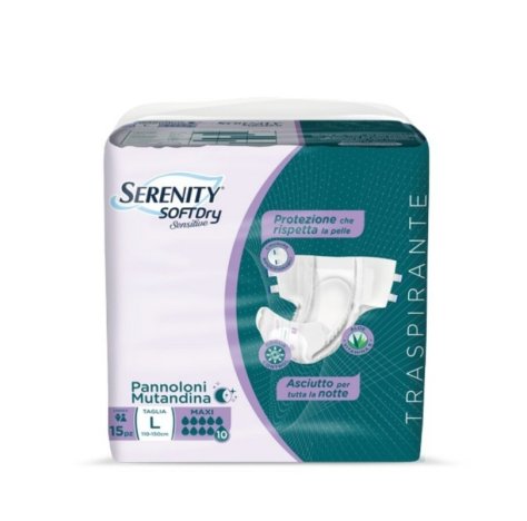 SERENITY Spa Serenity mutandina soft dry maxi taglia L 15 pezzi 