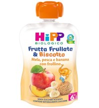 HIPP ITALIA Srl Hipp frutta frullata mela pesca banana e biscotto 90g  