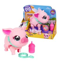 GIOCHI PREZIOSI My Pet Piggly Little Live Pets . l mio piccolo maialino, animale interattivo che cammina, balla, mangia, a partire dai 5 anni - Maialino Interattivo   __ +1 COUPON __