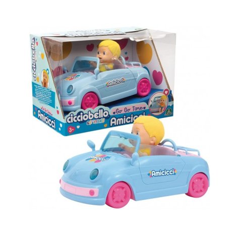GIOCHI PREZIOSI Amicicci Auto Cabrio, incluso Mini Personaggio con maglietta e pannolino colorato, per bambine a partire dai 3 anni di età