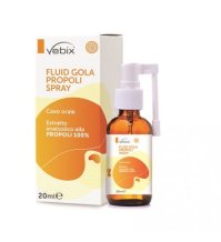 Vebix Nutrients - Fluid Gola + Propoli Spray Integratore Benessere Gola, 20ml