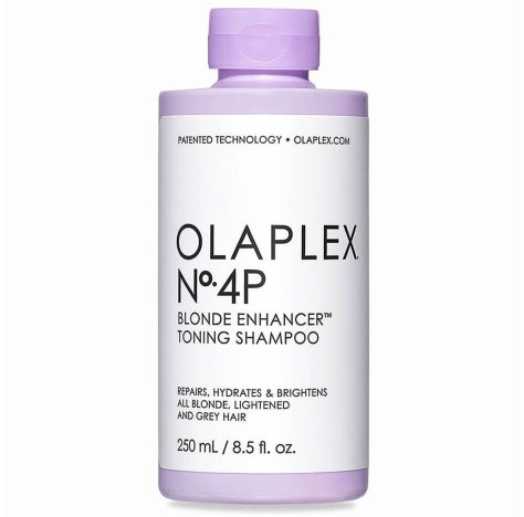 Olaplex N°4P Blond Enhancer Shampoo viola Ricostituente tonificante per toni gialli 250 mL