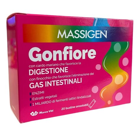 MARCO VITI Massigen Gonfiore 20 Stick Pack - Integratore per la digestione