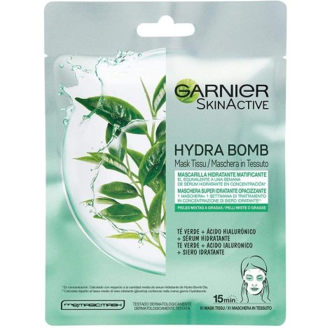 Garnier HYDRA BOMB Maschera in Tessuto Super Idratante Opacizzante per pelli miste o grasse Mask Tissu