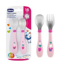 Chicco Posate Inox 18m+ Rosa/ve