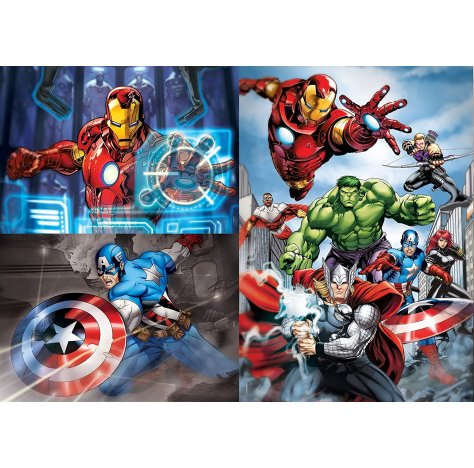Puzzle 3x48pz Avengers 25203