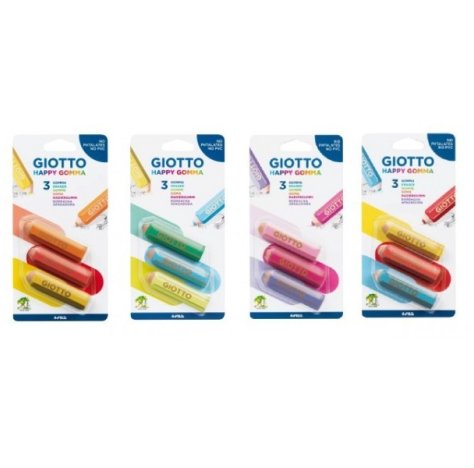 Giotto Happy Gomma 3 Pezzi 024100